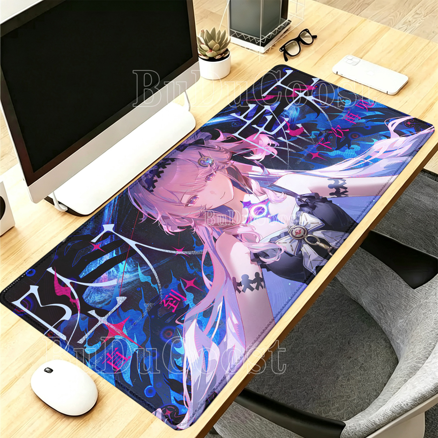 Gaming Keyboard Typewriter - Kawaii Anime Girl Denia Wuthering Waves