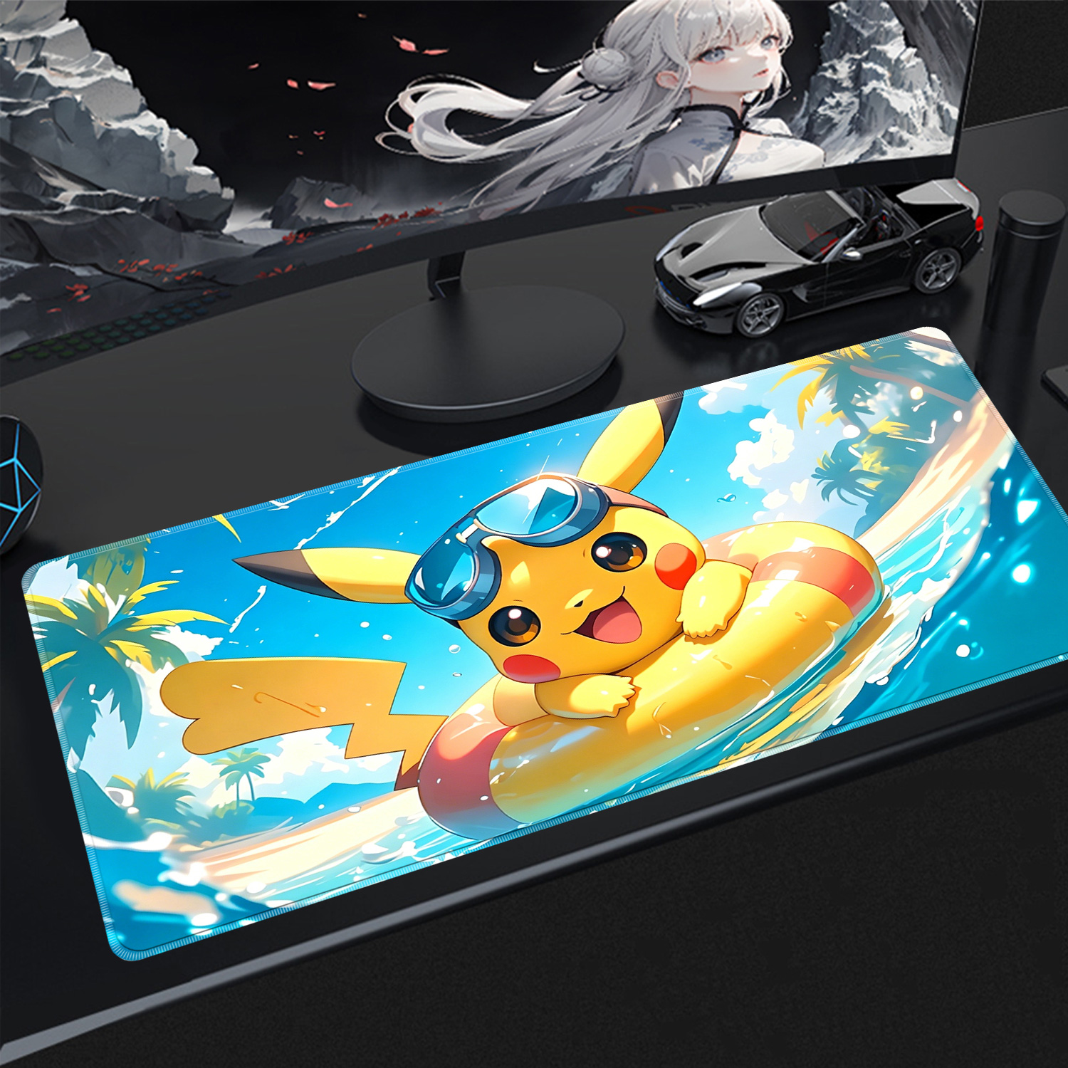 Gaming Keyboard Nearby - Gaming Mouse Pad 900x400 PC Pokemon