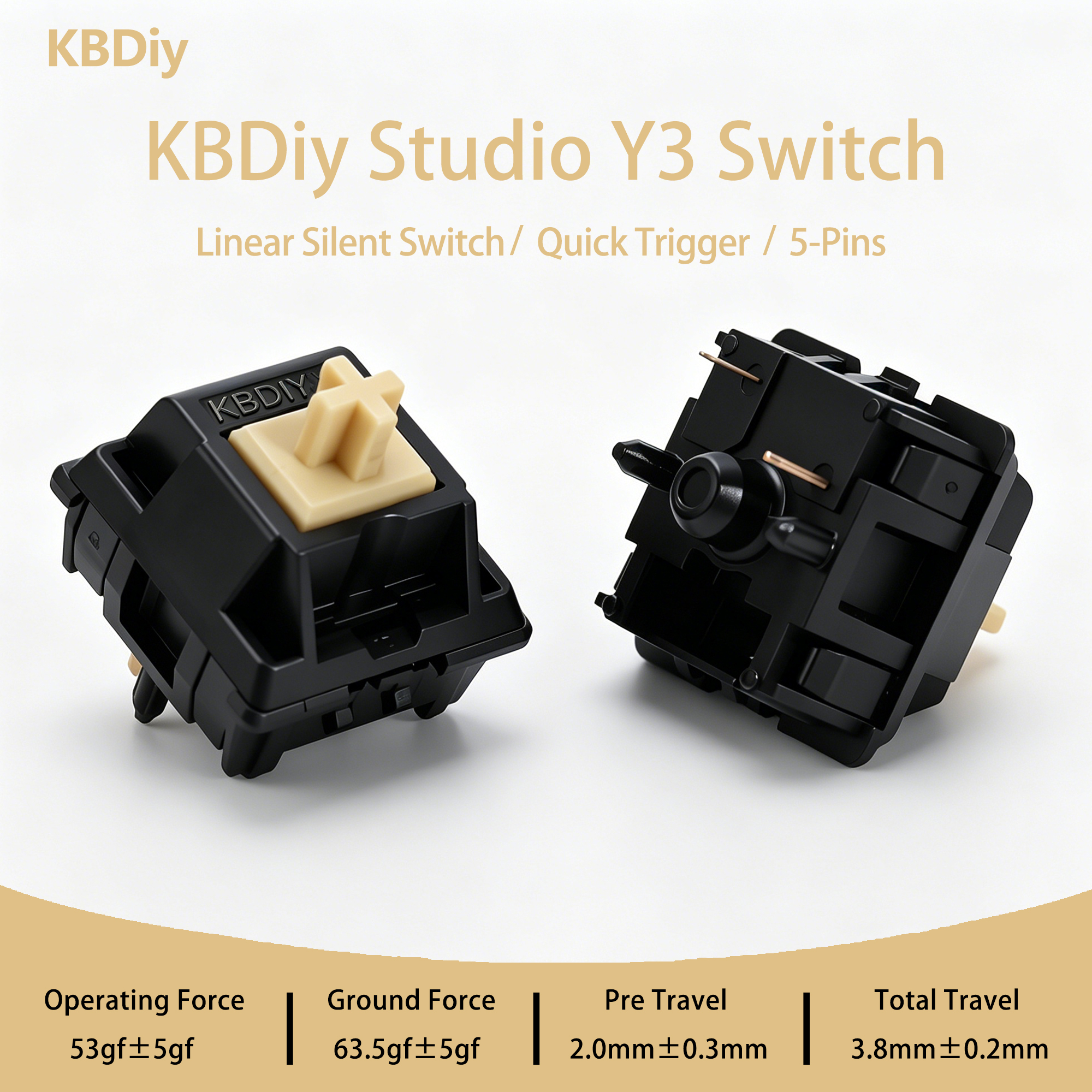 Keyboard Lube Kit - KBDiy Y3 Silent Switch Linear Creamy