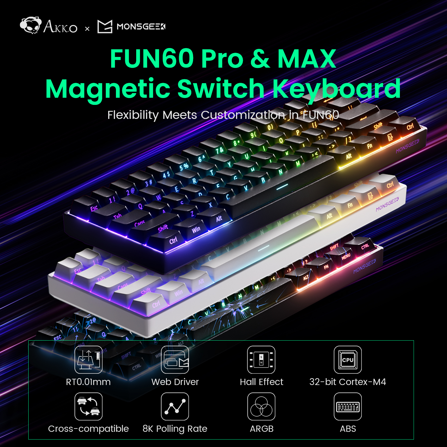 Gaming Keyboard Hand - Akko MonsGeek FUN60 PRO&MAX HE Machanical