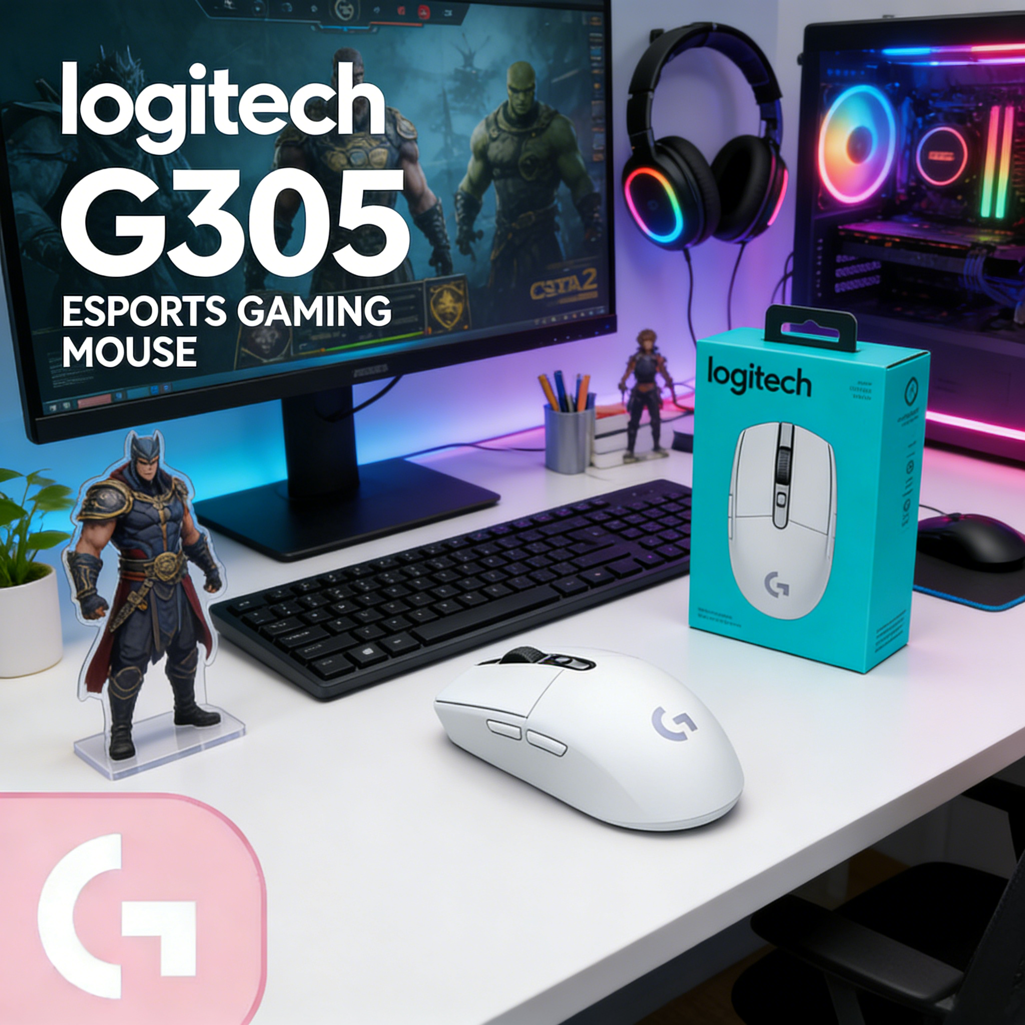 Keyboard Gaming Mac - Logitech G305 Daedalus Rex LIGHTSPEED Wireless