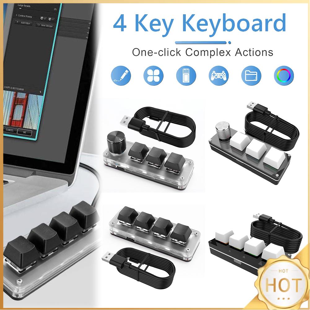 Gaming Keyboard 1 Hand - 3 Key 1 Knob/4 Key One