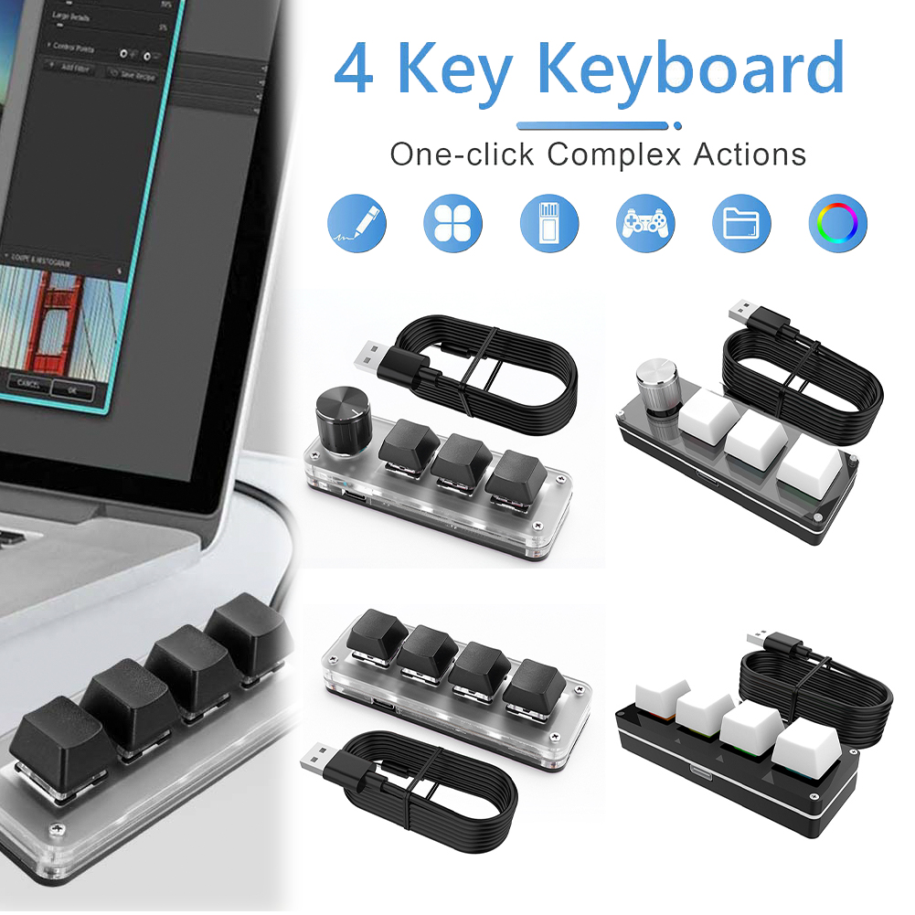 RGB Wired USB Mechanical Gamin - Gaming Keyboard 1 Hand reseña y precio