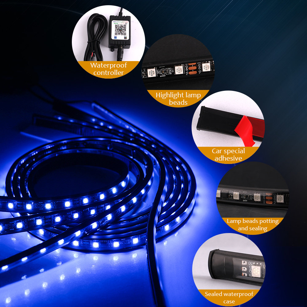 Neon LED RGB Car Underglow Bot - Rgb Underglow Strip reseña y precio