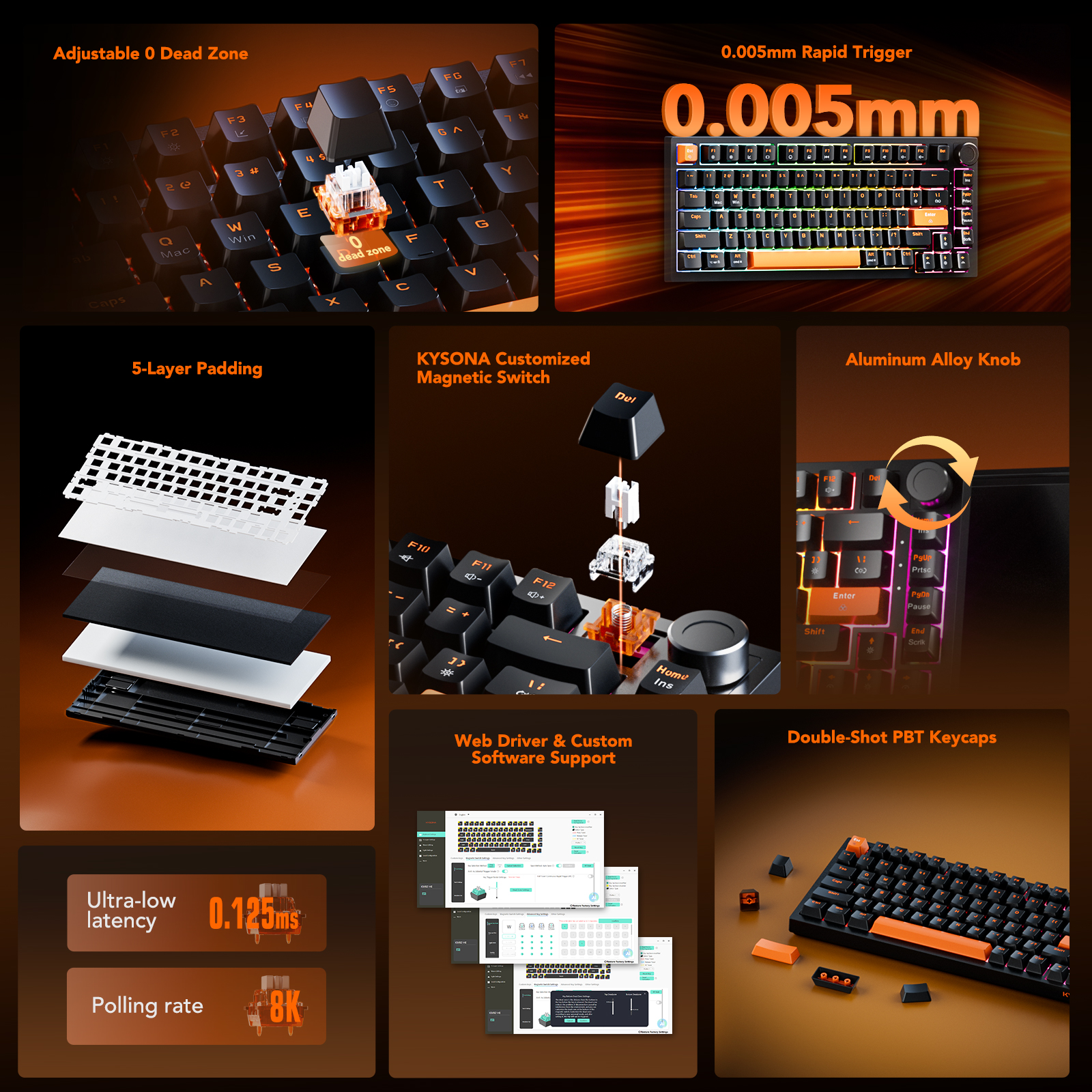 KYSONA KM82 HE Wired Gaming Ke - Gaming Keyboard Expensive reseña y precio