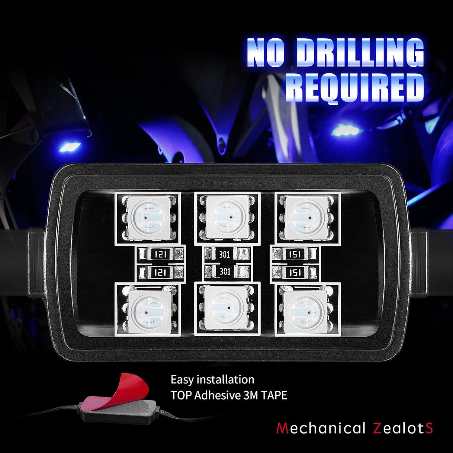 8Pcs Motorcycle LED Light Kit, - Rgb Underglow Strip reseña y precio