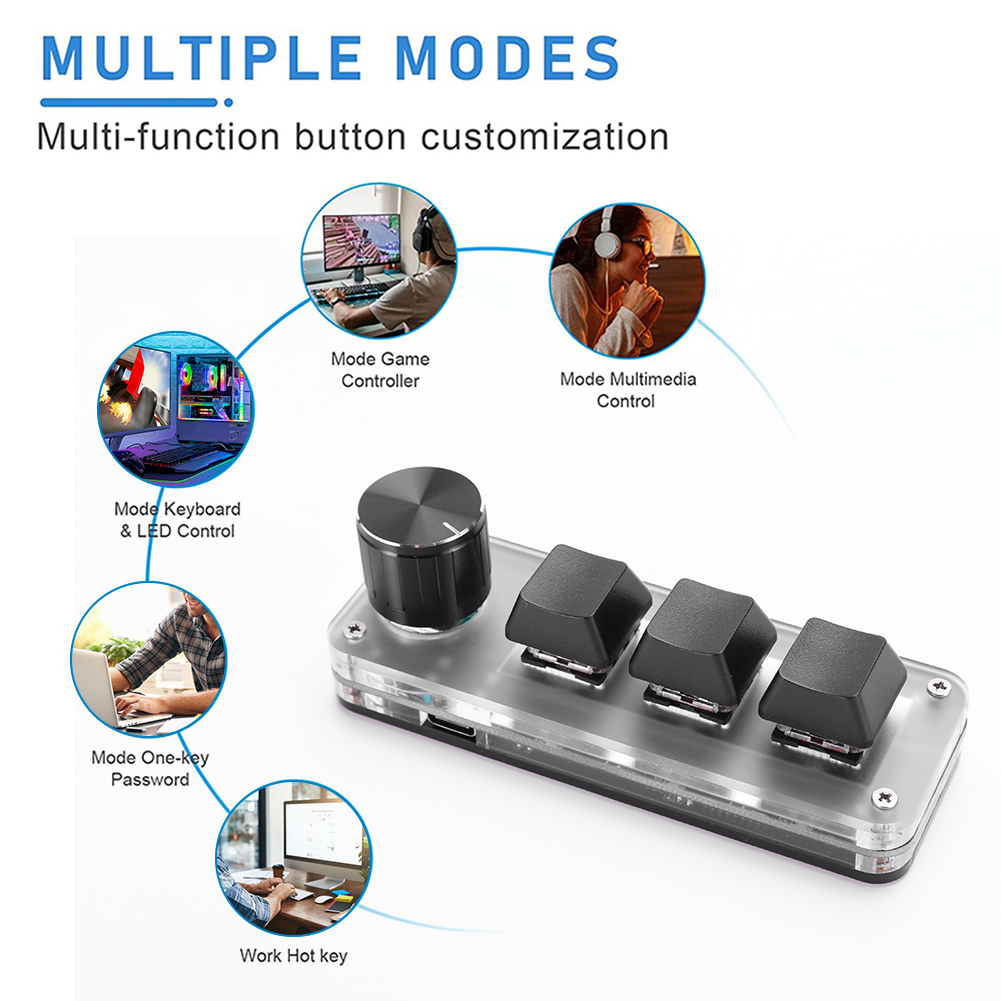 3 Key 1 Knob/4 Key One Handed  - Gaming Keyboard 1 Hand reseña y precio