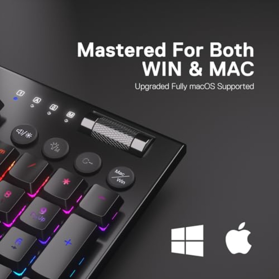 PRO 3-Mode RGB Mechanical Keyb - Keyboard Gaming Mac reseña y precio