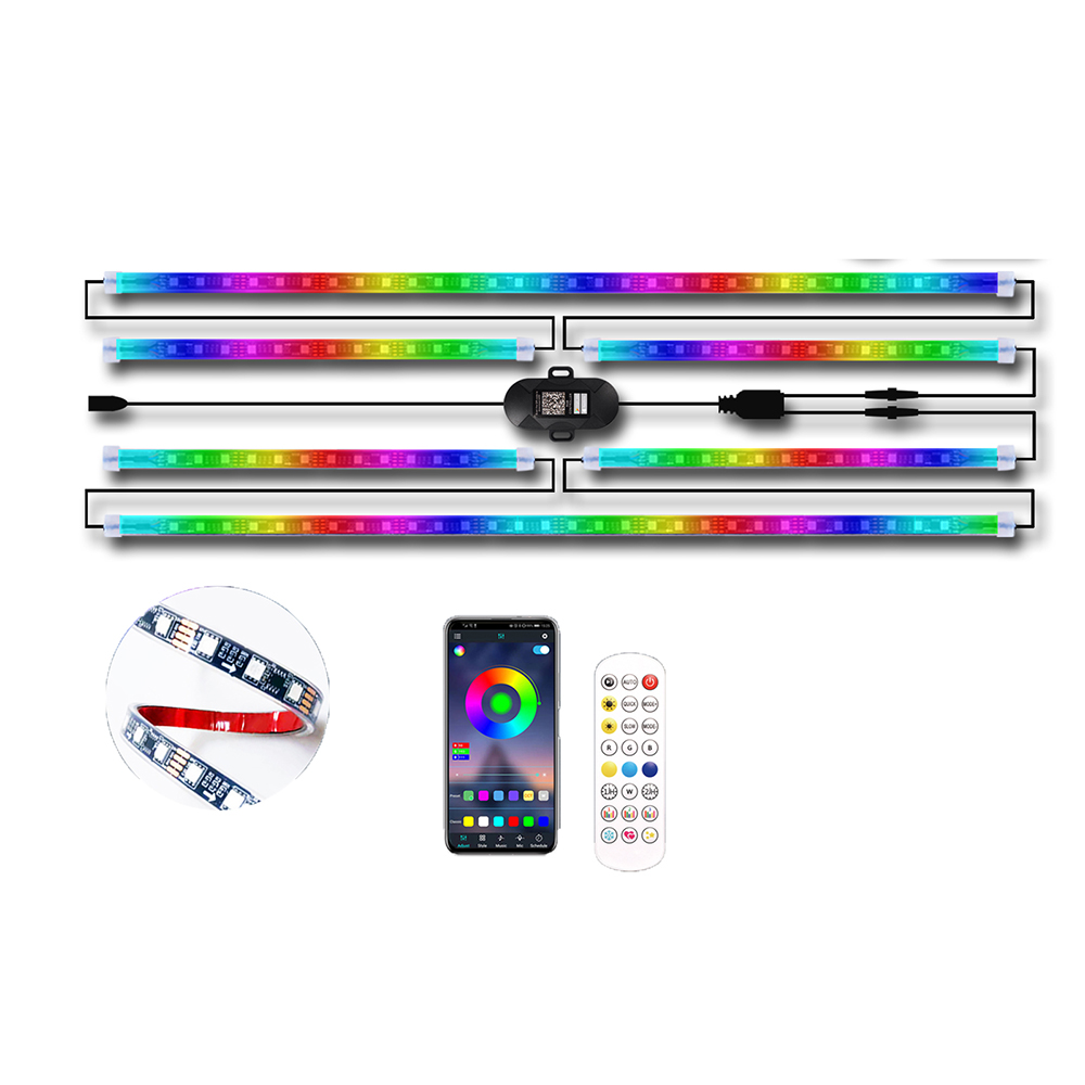 6pcs Dream Color LED Car Under - Rgb Underglow Strip reseña y precio