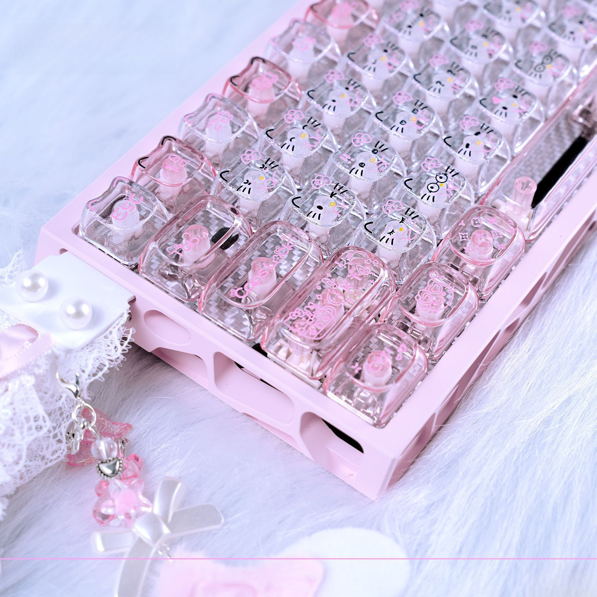 Anime Sanrio Hello Kitty Trans - Keyboard Gaming Transparent reseña y precio