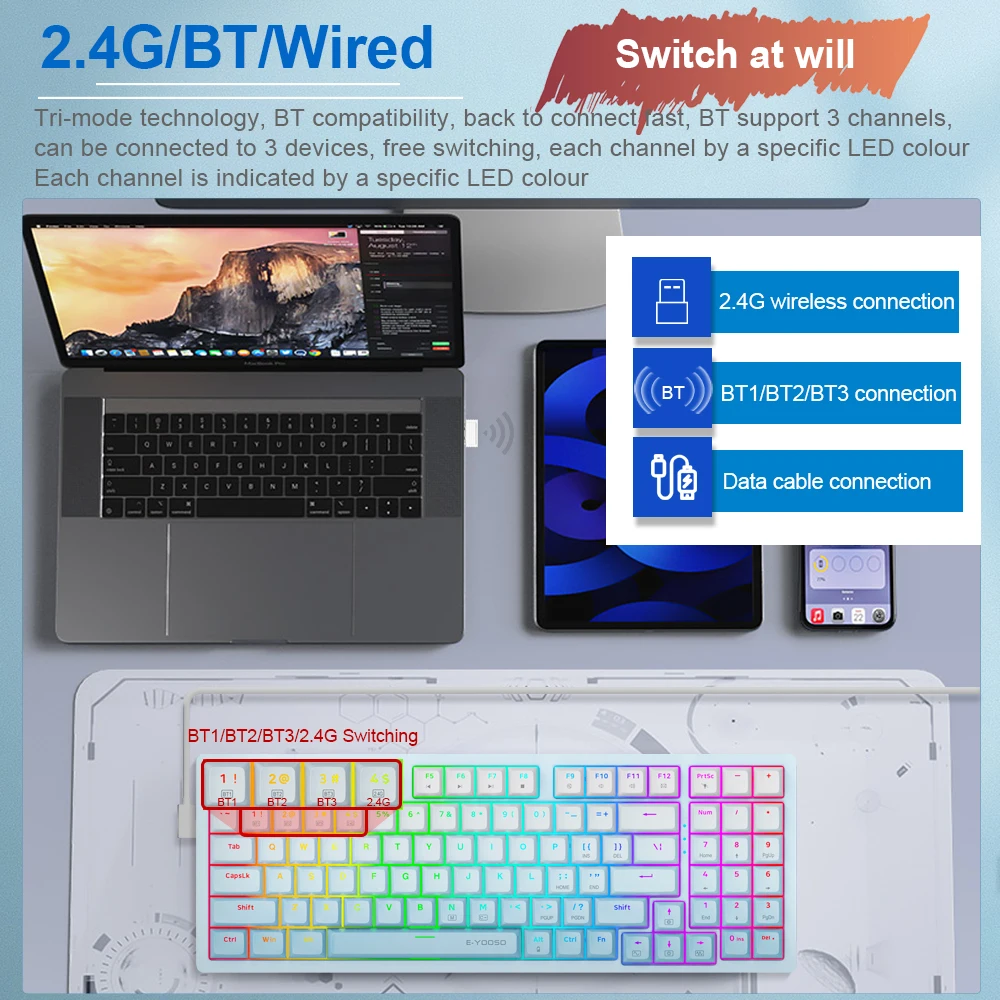 E-YOOSO Z94 RGB Mechanical Gam - Gaming Keyboard E Yooso reseña y precio