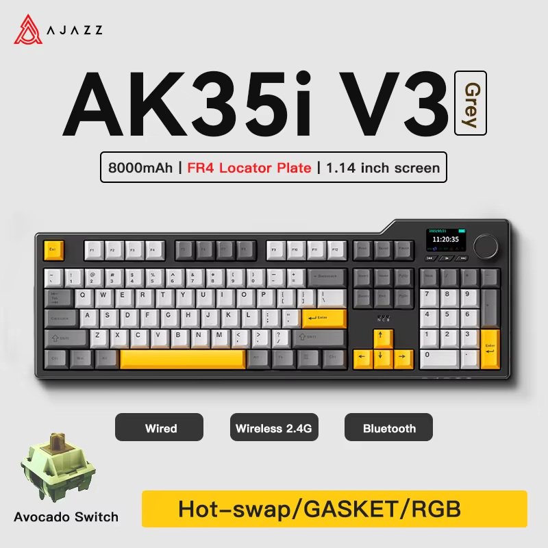 Ajazz AK35I V3/V4 MAX Tri-mode - Keyboard Gaming Mac reseña y precio