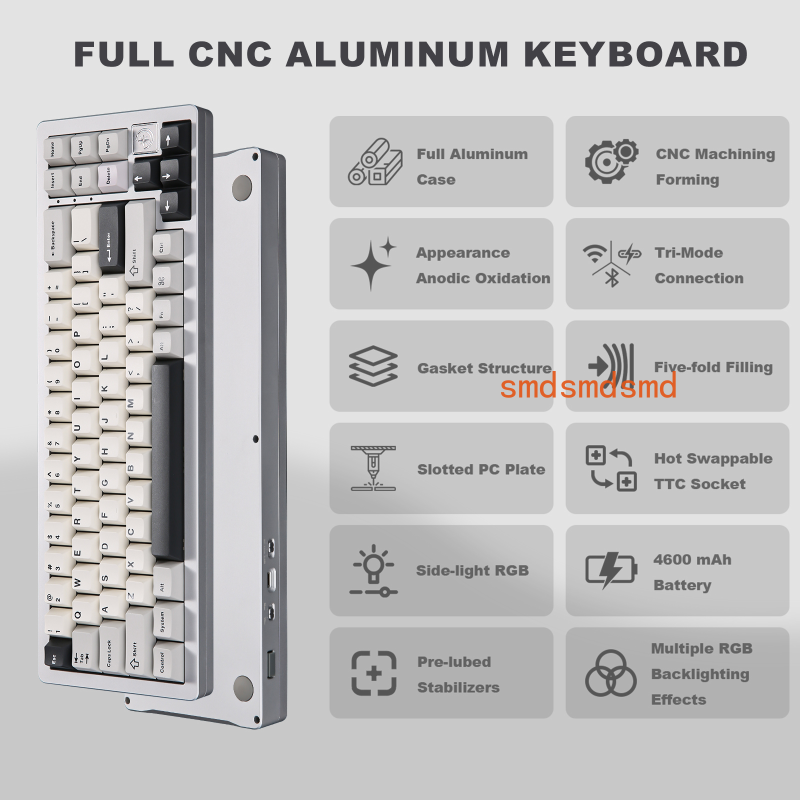 AL71 Silver CNC Aluminum Mecha - Keyboard Gaming Mac reseña y precio