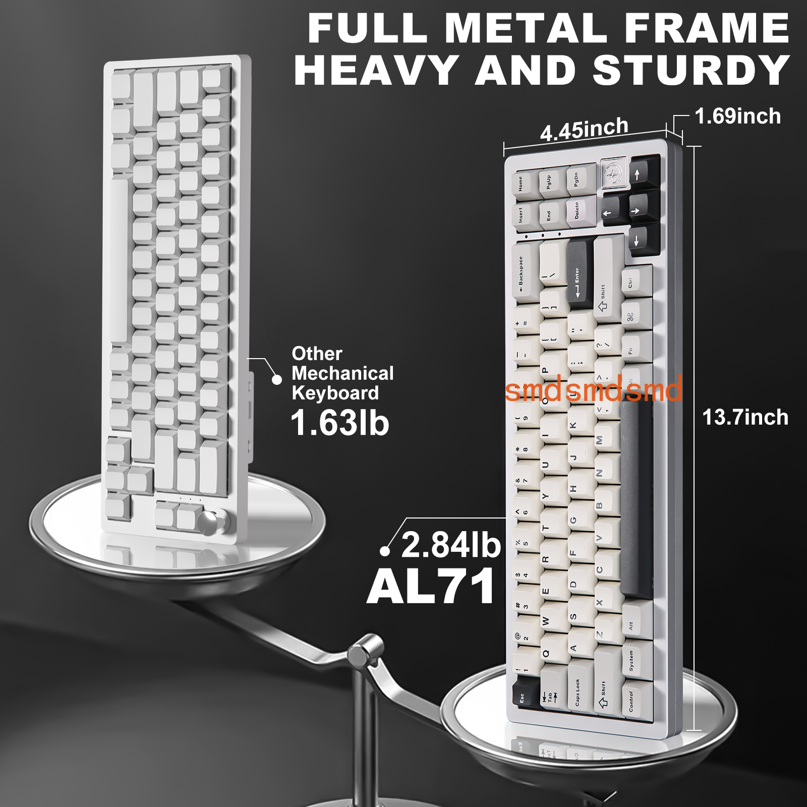 AL71 Silver CNC Aluminum Mecha - Keyboard Gaming Mac reseña y precio