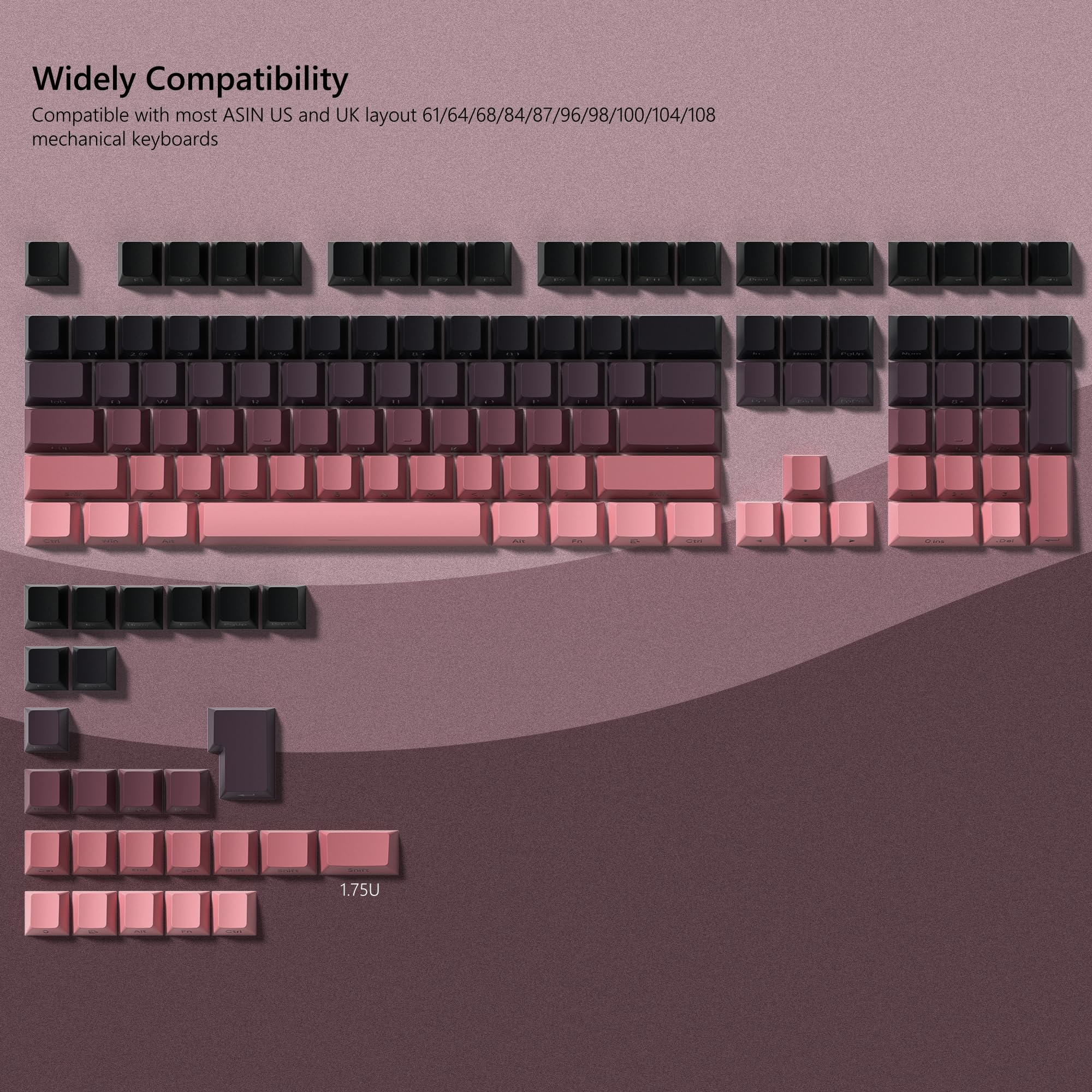 136 Key Black and Pink Print B - Keyboard Gaming Black reseña y precio
