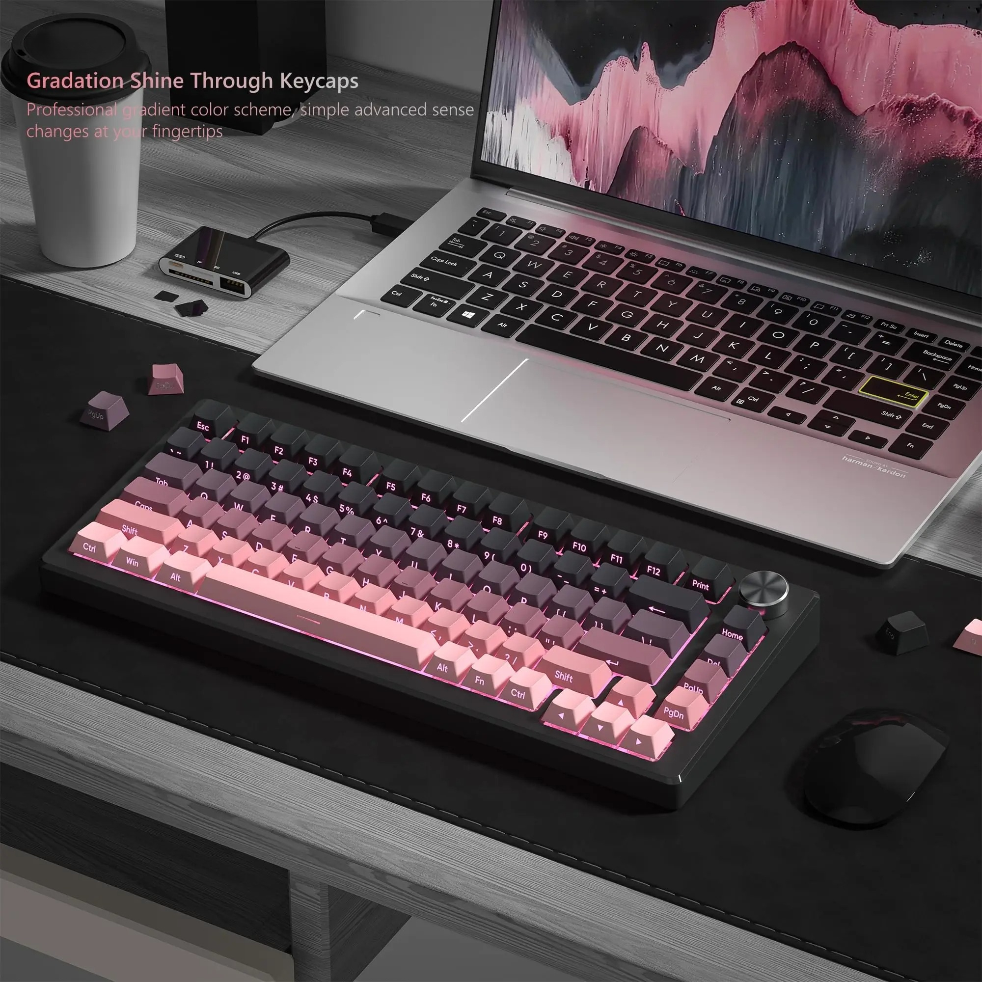 136 Key Black and Pink Print B - Keyboard Gaming Black reseña y precio