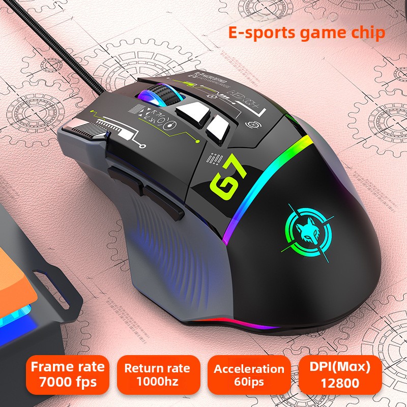 G6 Wired Gaming Mouse 128000DP - Gaming Keyboard 1 Hand reseña y precio
