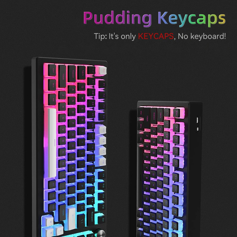 New Pudding PBT Keycaps 129 Ke - Keyboard Gaming Transparent reseña y precio