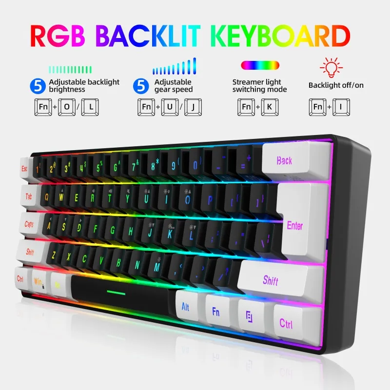 Keyboard and mouse 60% compute - Gaming Keyboard Mouse Combo reseña y precio