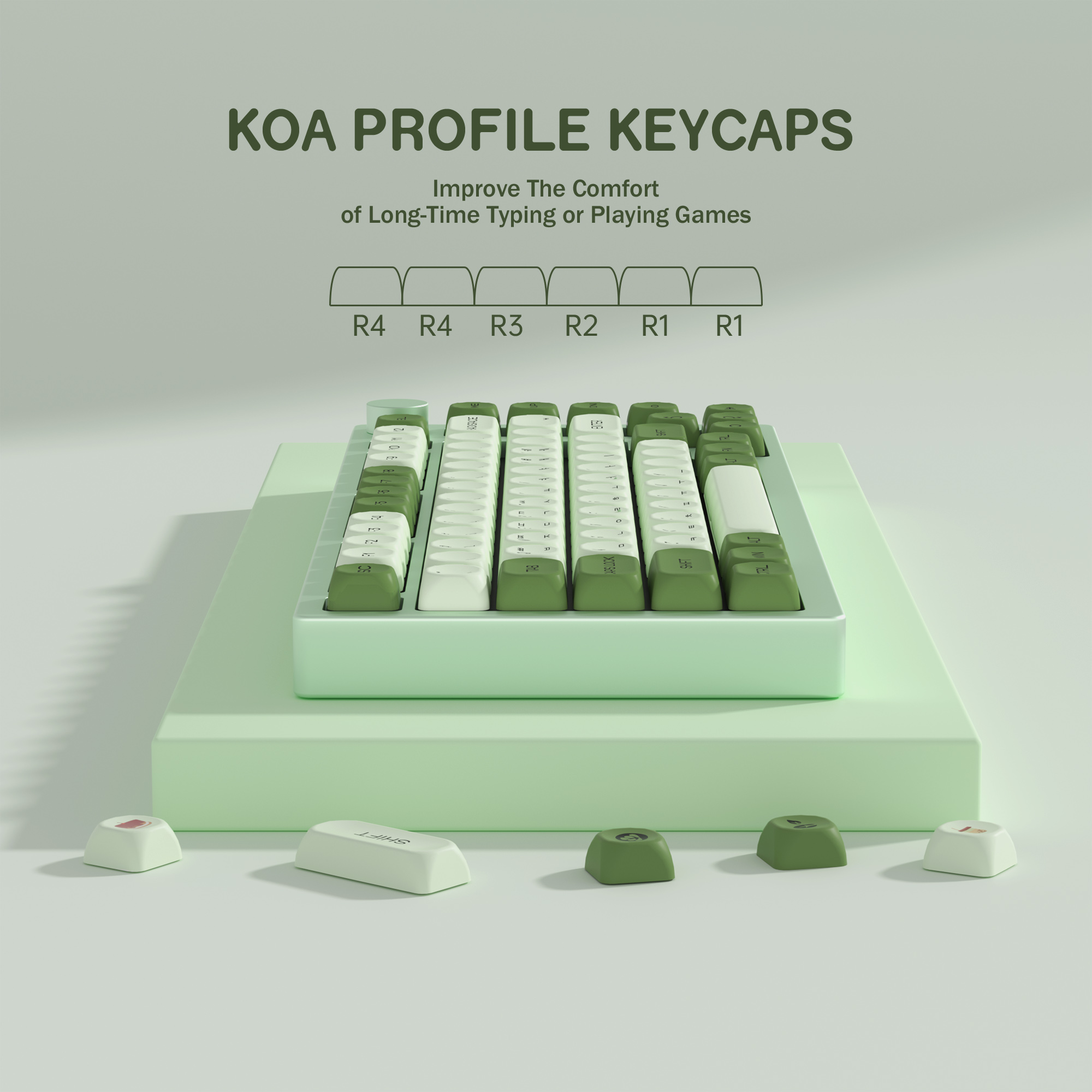 KBDiy Matcha Korean Keycap Gre - Keyboard Gaming Mac reseña y precio