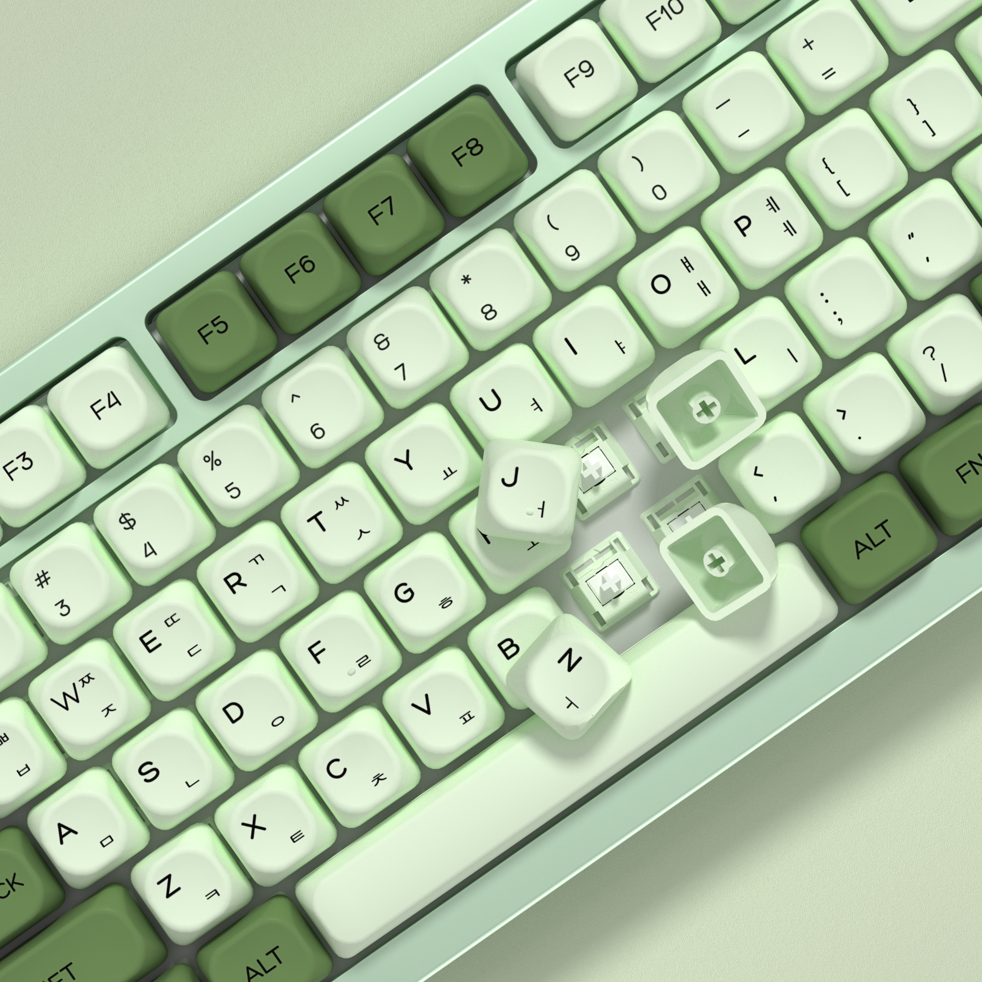 KBDiy Matcha Korean Keycap Gre - Keyboard Gaming Mac reseña y precio
