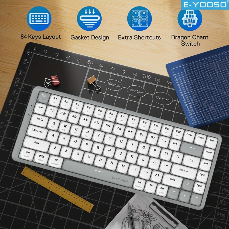 E-YOOSO Tri-Mode 2.4GWireless/ - Gaming Keyboard E Yooso reseña y precio