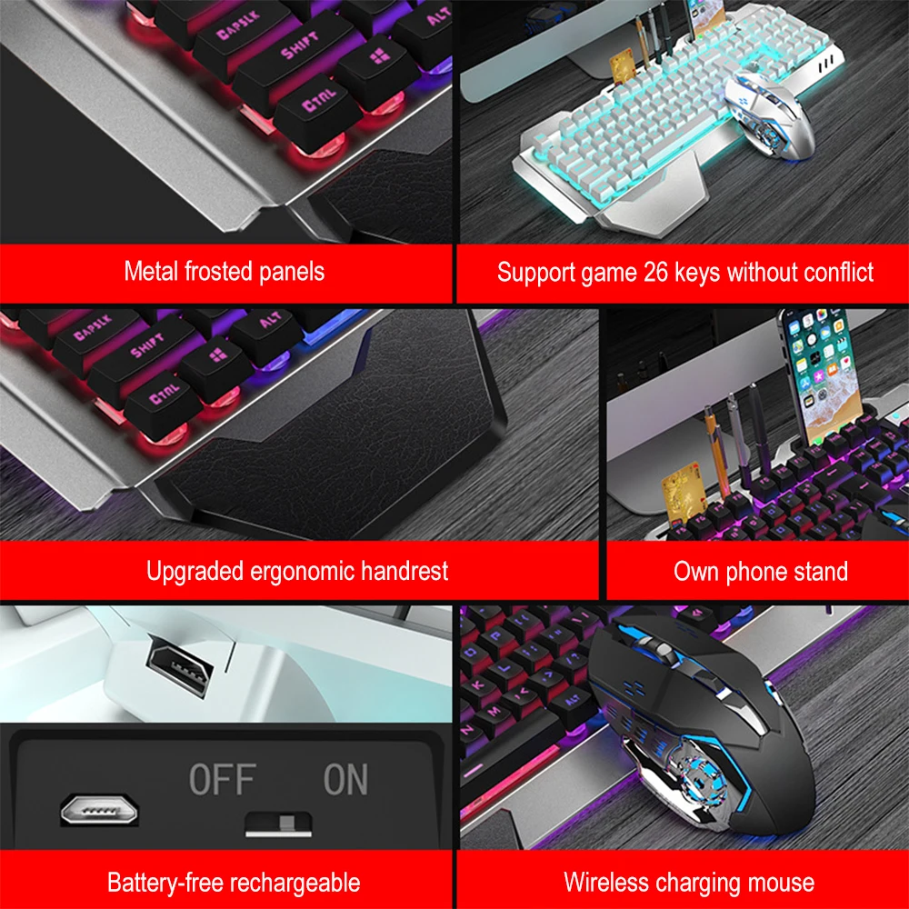 K680 Rechargeable 2.4G wireles - Gaming Keyboard Mouse Combo reseña y precio