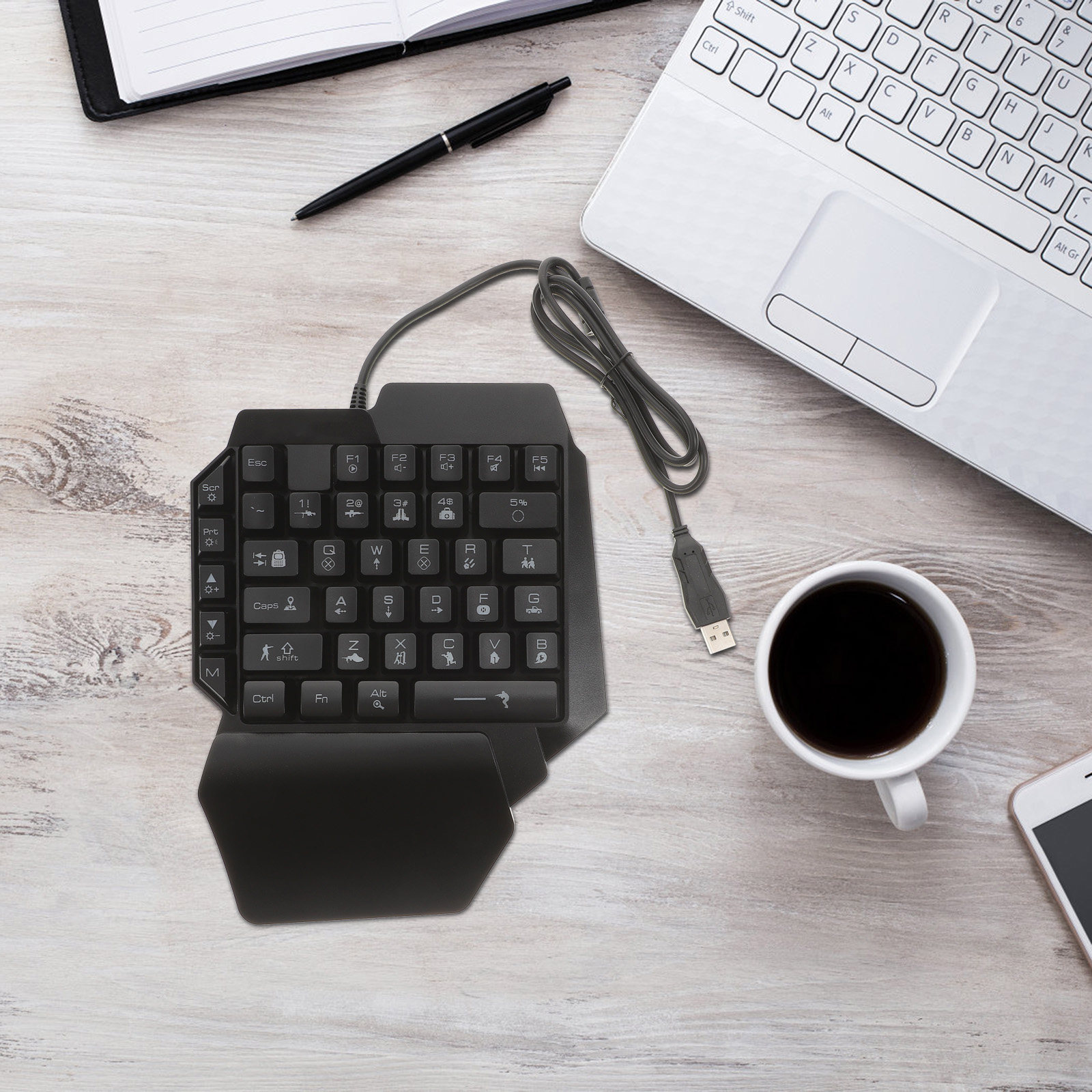 Single-Handed Gaming Keyboard  - Gaming Keyboard Training reseña y precio