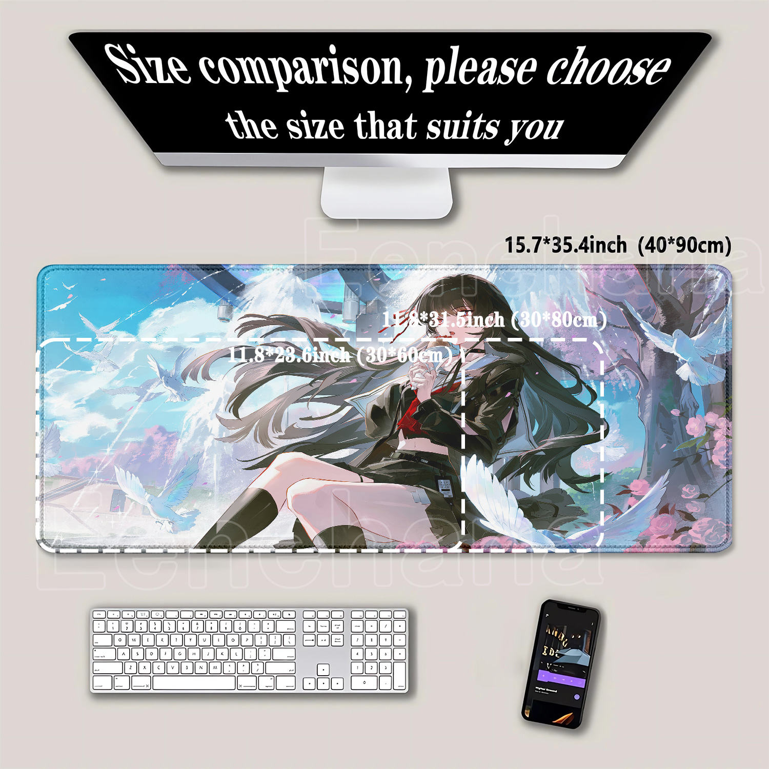 Mousepad Chisa New Role Kawaii - Gaming Keyboard Typewriter reseña y precio