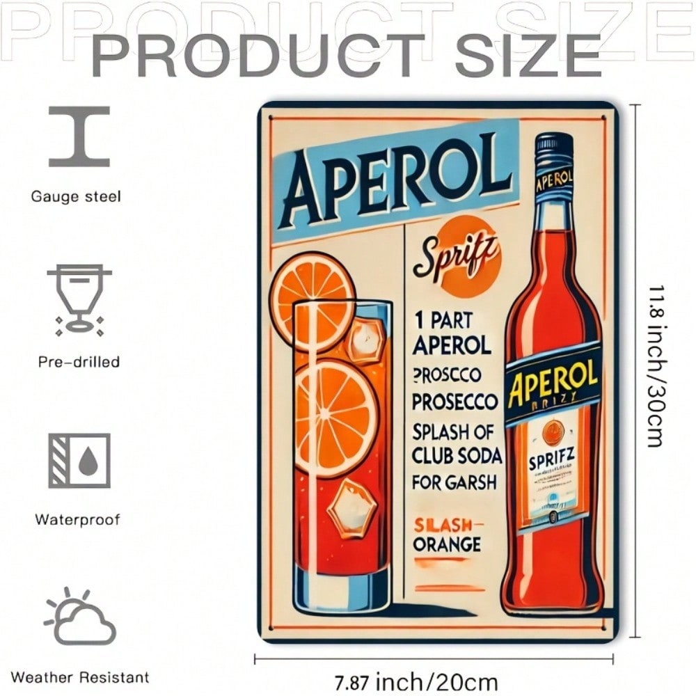 Vintage Aperol Spritz Metal Si - Brass Weight Plate reseña y precio
