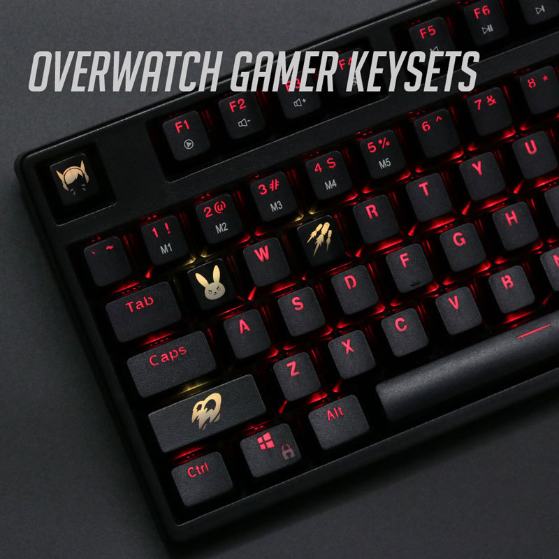 4 pcs/set keysets backlight OW - Keyboard Gaming Black reseña y precio