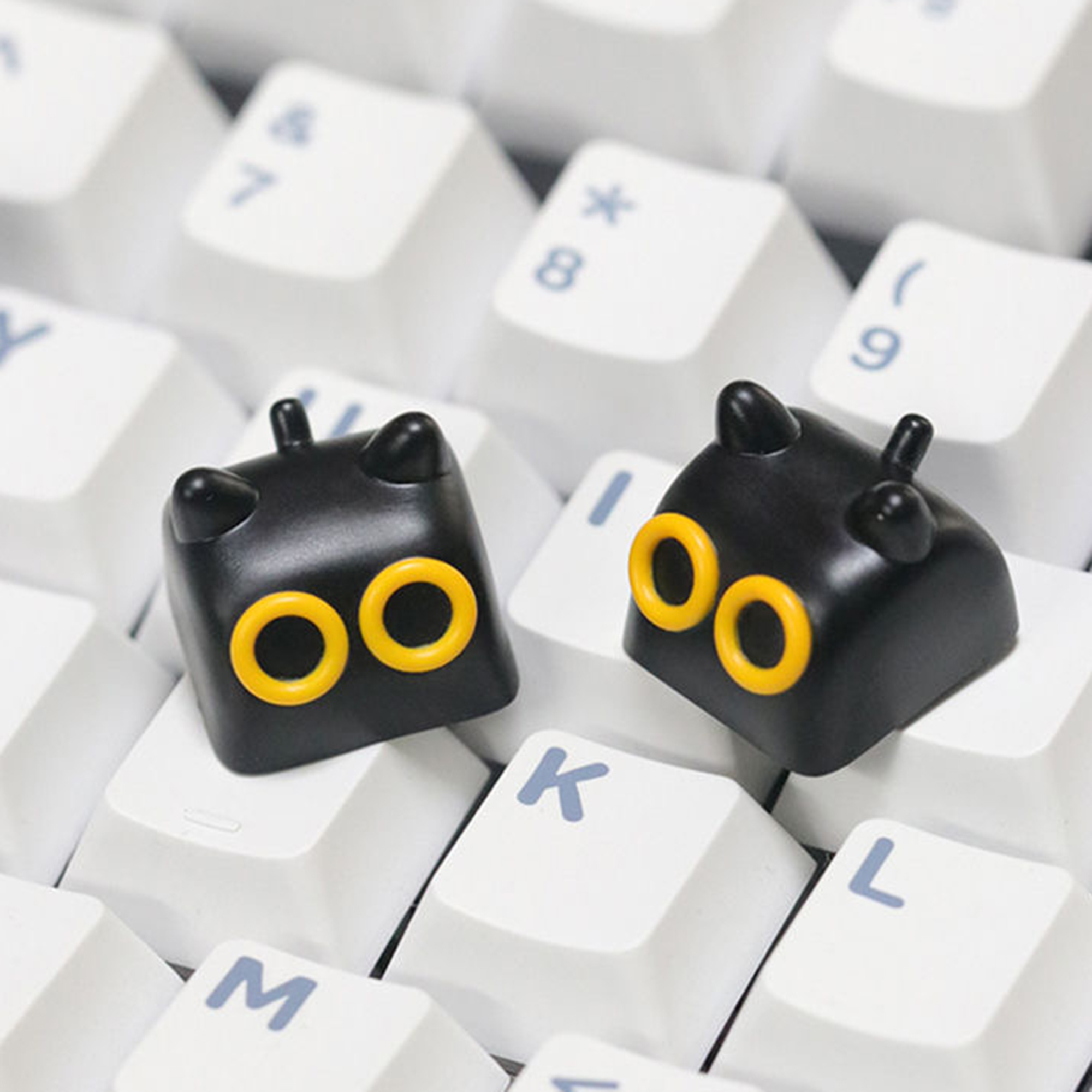 1pcs Cute Cat Cartoon Black Wh - Keyboard Gaming Black reseña y precio