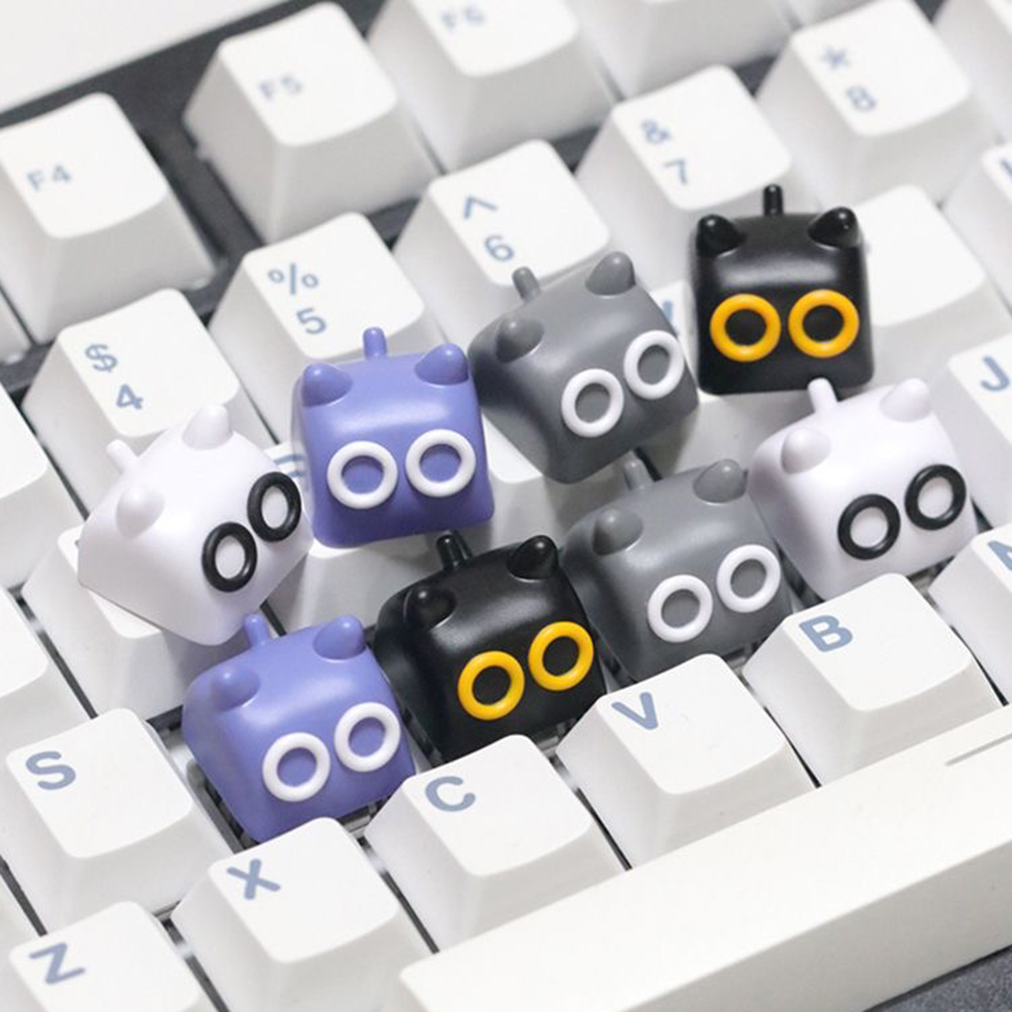 1pcs Cute Cat Cartoon Black Wh - Keyboard Gaming Black reseña y precio