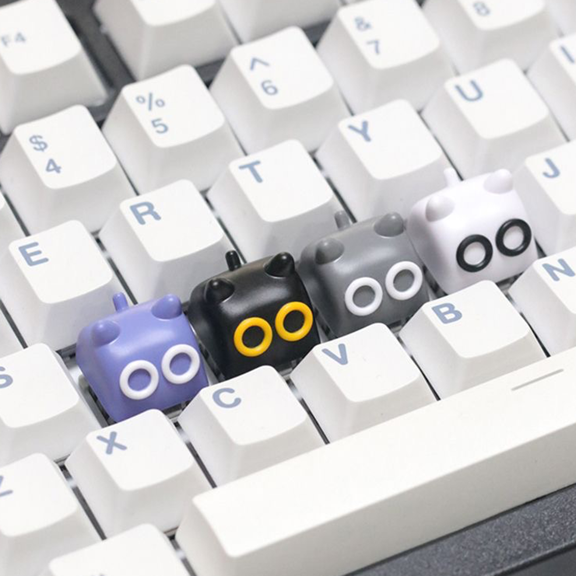 1pcs Cute Cat Cartoon Black Wh - Keyboard Gaming Black reseña y precio