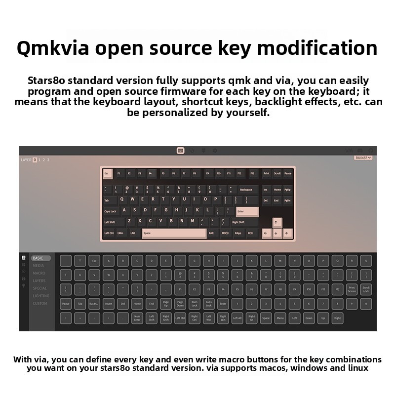 WEIKAV STARS80 TKL Mechanical  - Keyboard Gaming Mac reseña y precio