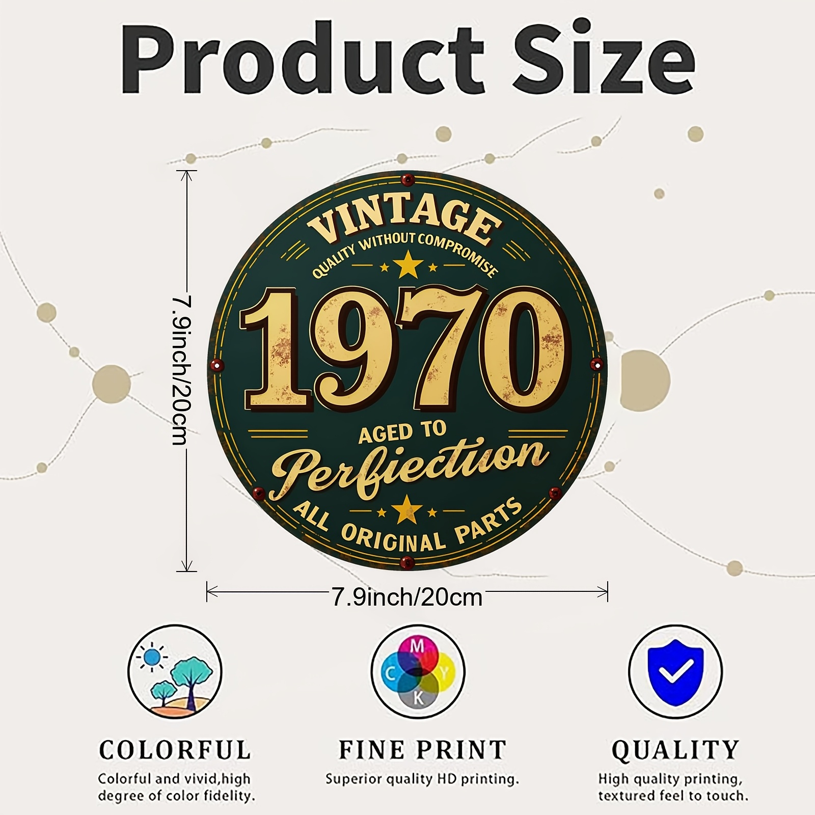 2D Flat, 1pc 1pcs 1970 Vintage - Brass Weight Plate reseña y precio