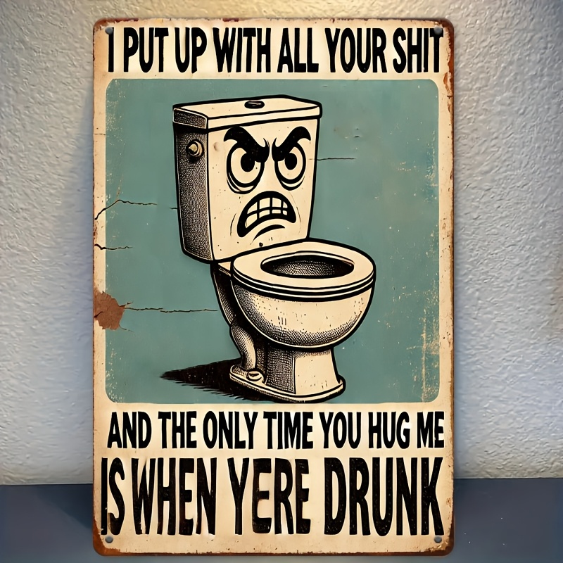 Humorous Bathroom Decor Sign,  - Brass Weight Plate reseña y precio