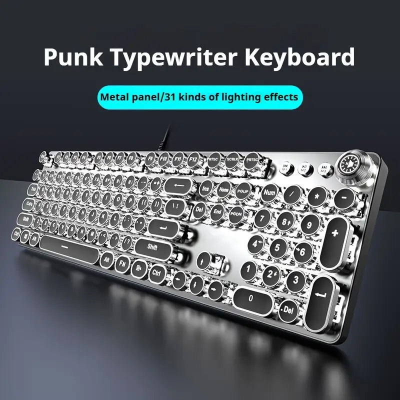 EWEADN Punk Typewriter Mechani - Gaming Keyboard 2026 reseña y precio