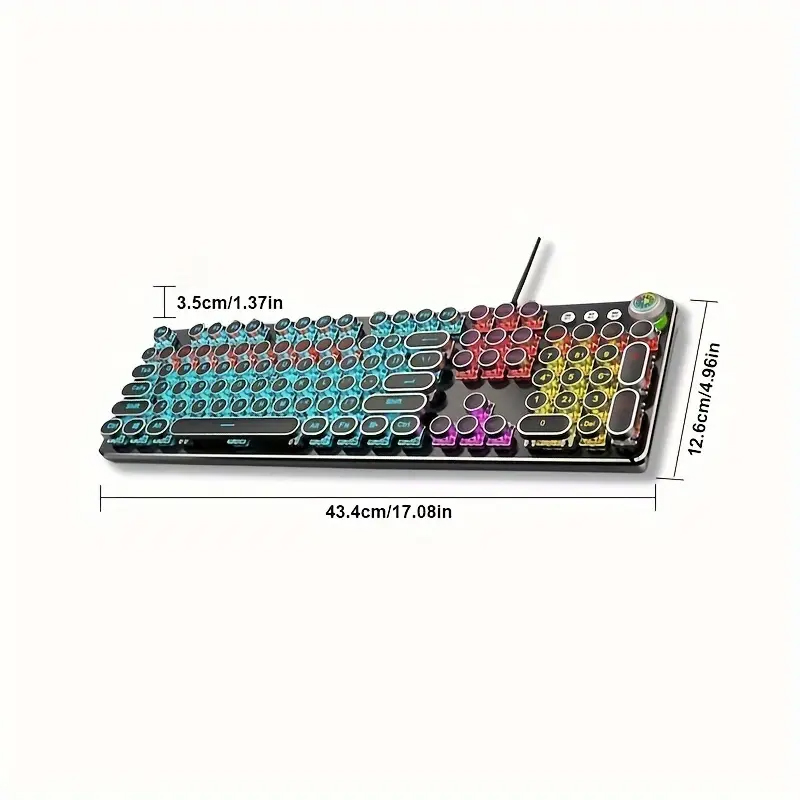 EWEADN Punk Typewriter Mechani - Gaming Keyboard 2026 reseña y precio