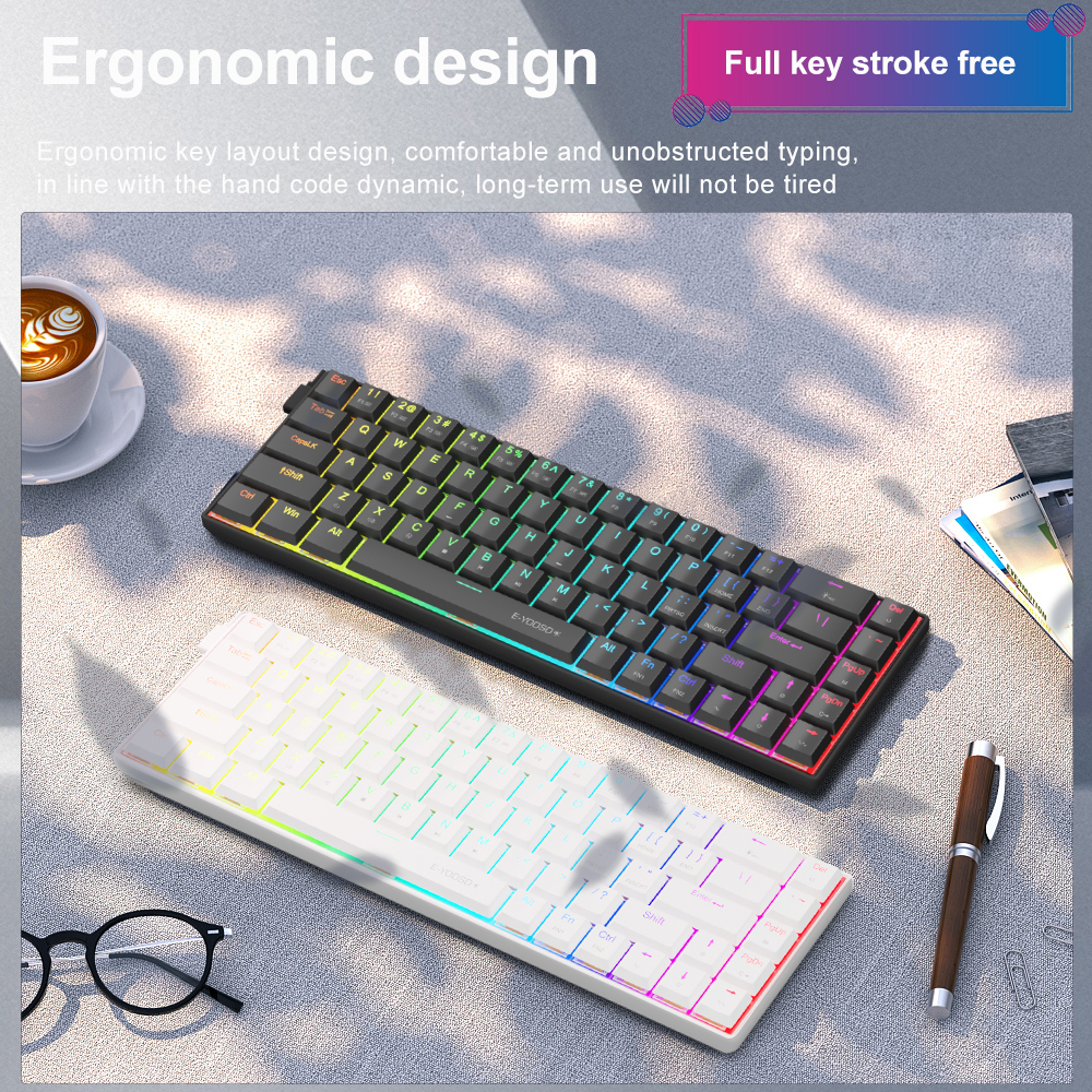 E-YOOSO A68 RGB Mini Slim USB  - Gaming Keyboard E Yooso reseña y precio