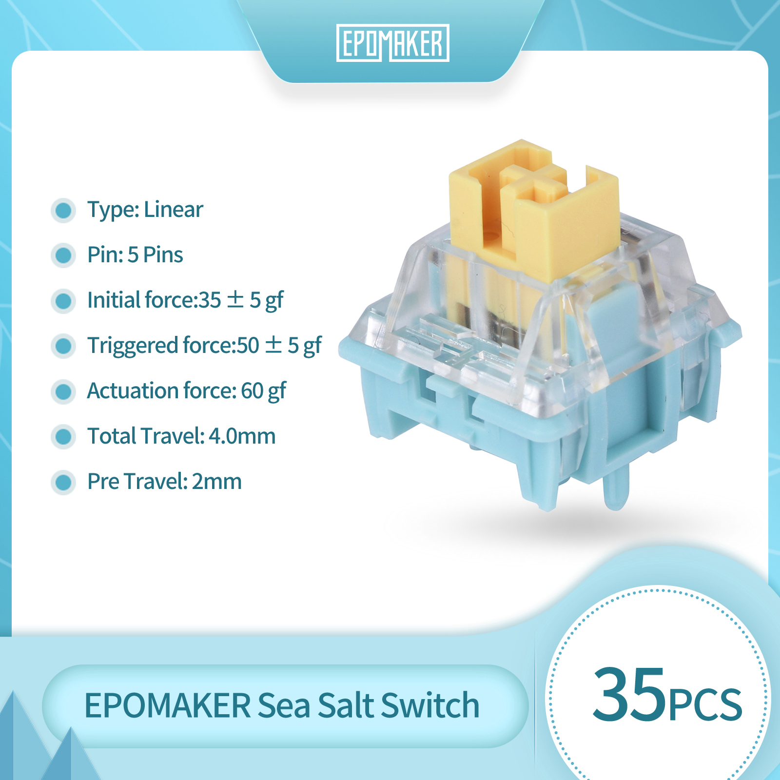 35 Pieces EPOMAKER Sea Salt Si - Keyboard Lube Kit reseña y precio