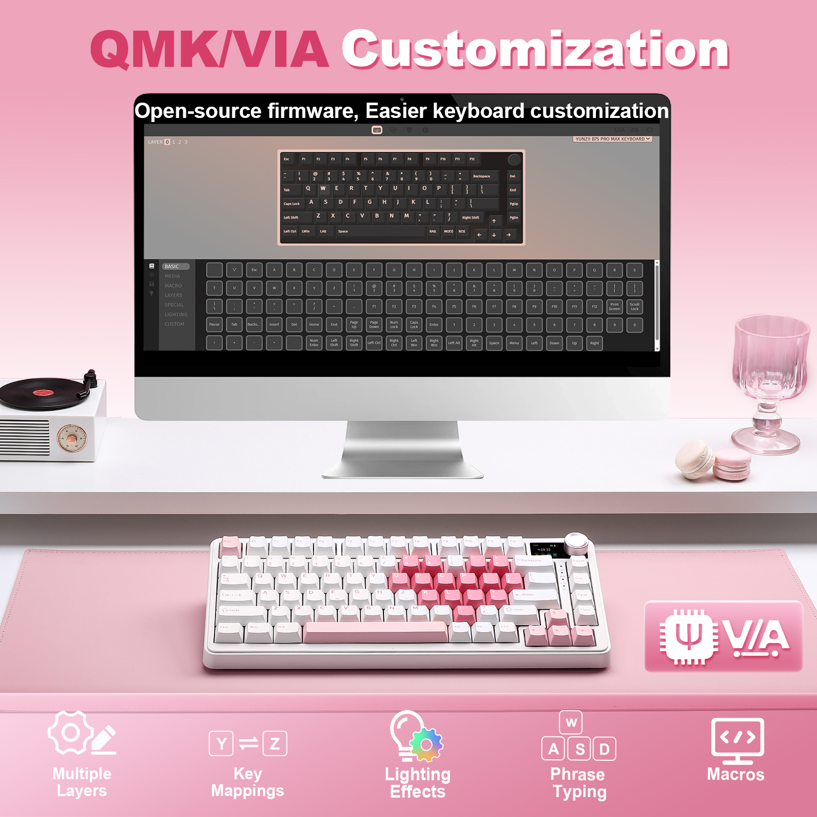 YUNZII B75 PRO MAX Wireless Me - Keyboard Gaming Mac reseña y precio