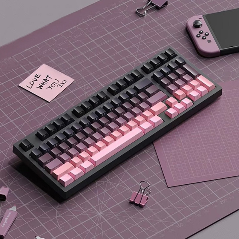 Gradient Keycaps Side Printed  - Gaming Keyboard Typewriter reseña y precio