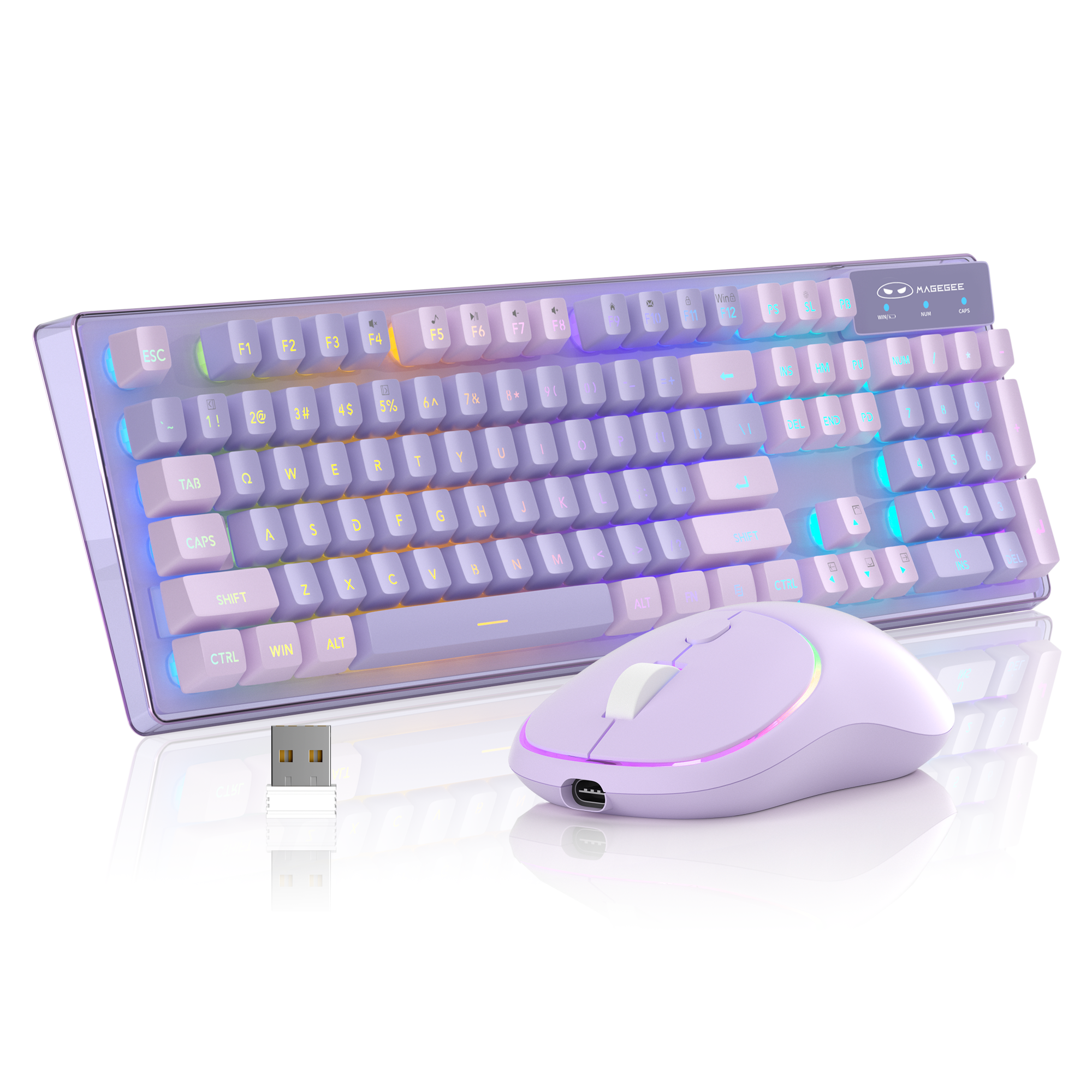 MageGee V550 Wireless Gaming K - Keyboard Gaming Transparent reseña y precio