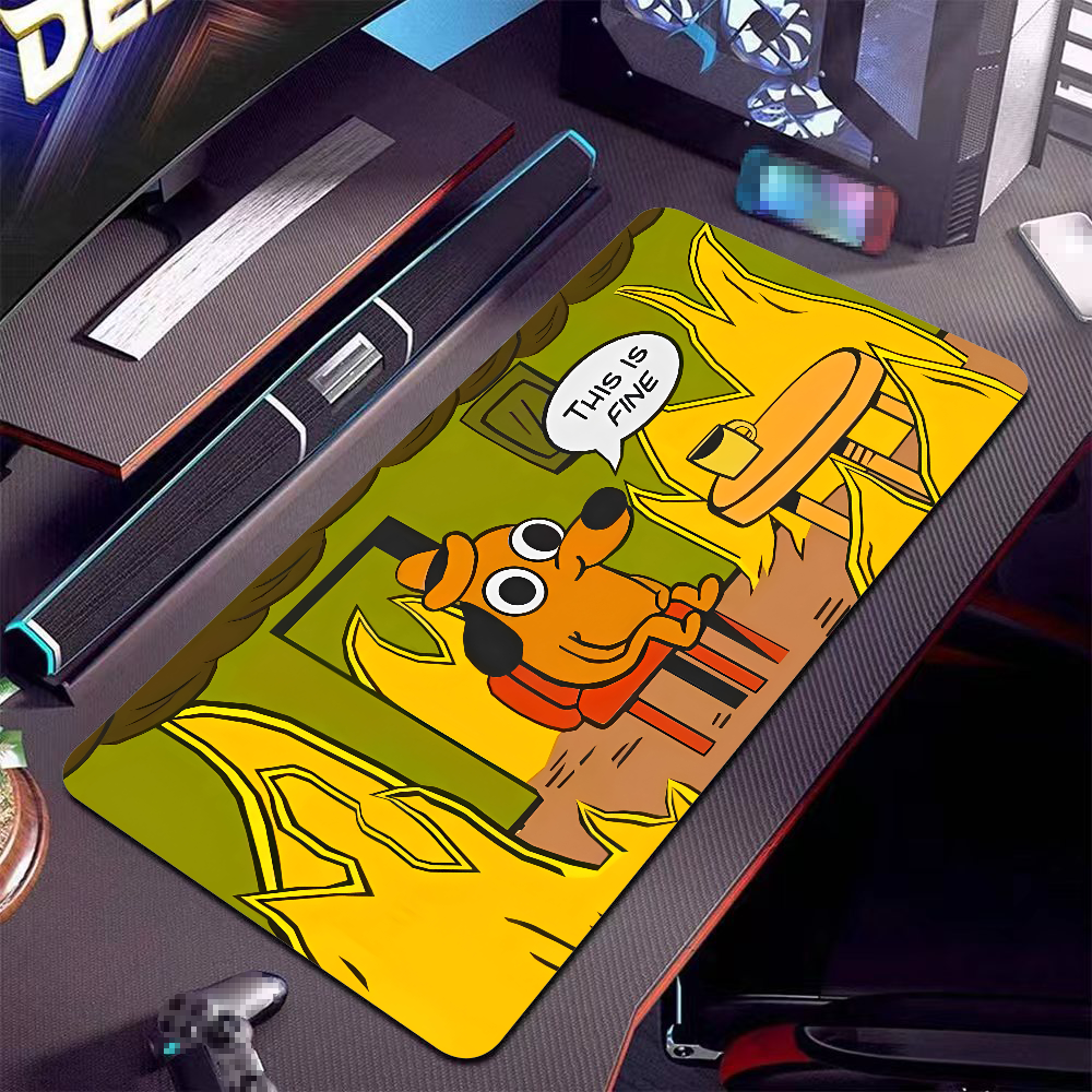 This Is Fine Dog Dachshund Mou - Gaming Keyboard Nearby reseña y precio