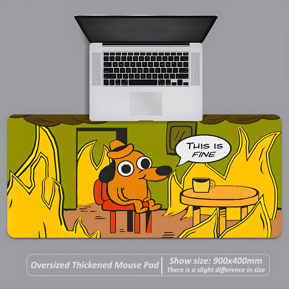 This Is Fine Dog Dachshund Mou - Gaming Keyboard Nearby reseña y precio