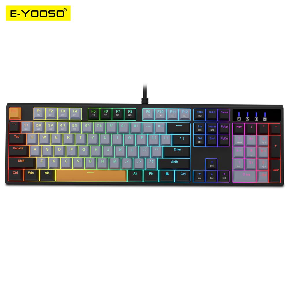 E-YOOSO Z14 RGB USB Mechanical - Gaming Keyboard E Yooso reseña y precio