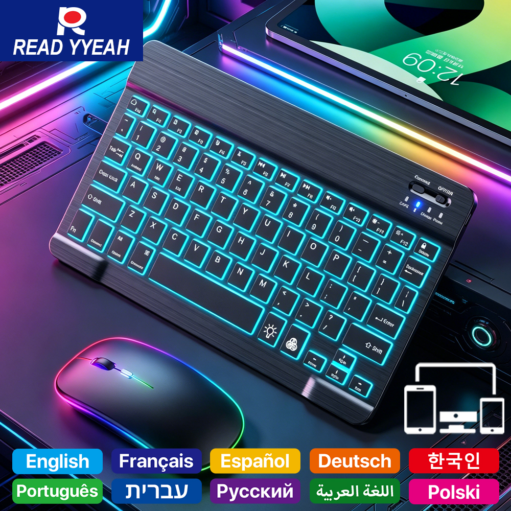 READ YYEAH RGB Backlit Bluetoo - Gaming Keyboard Mouse Combo reseña y precio