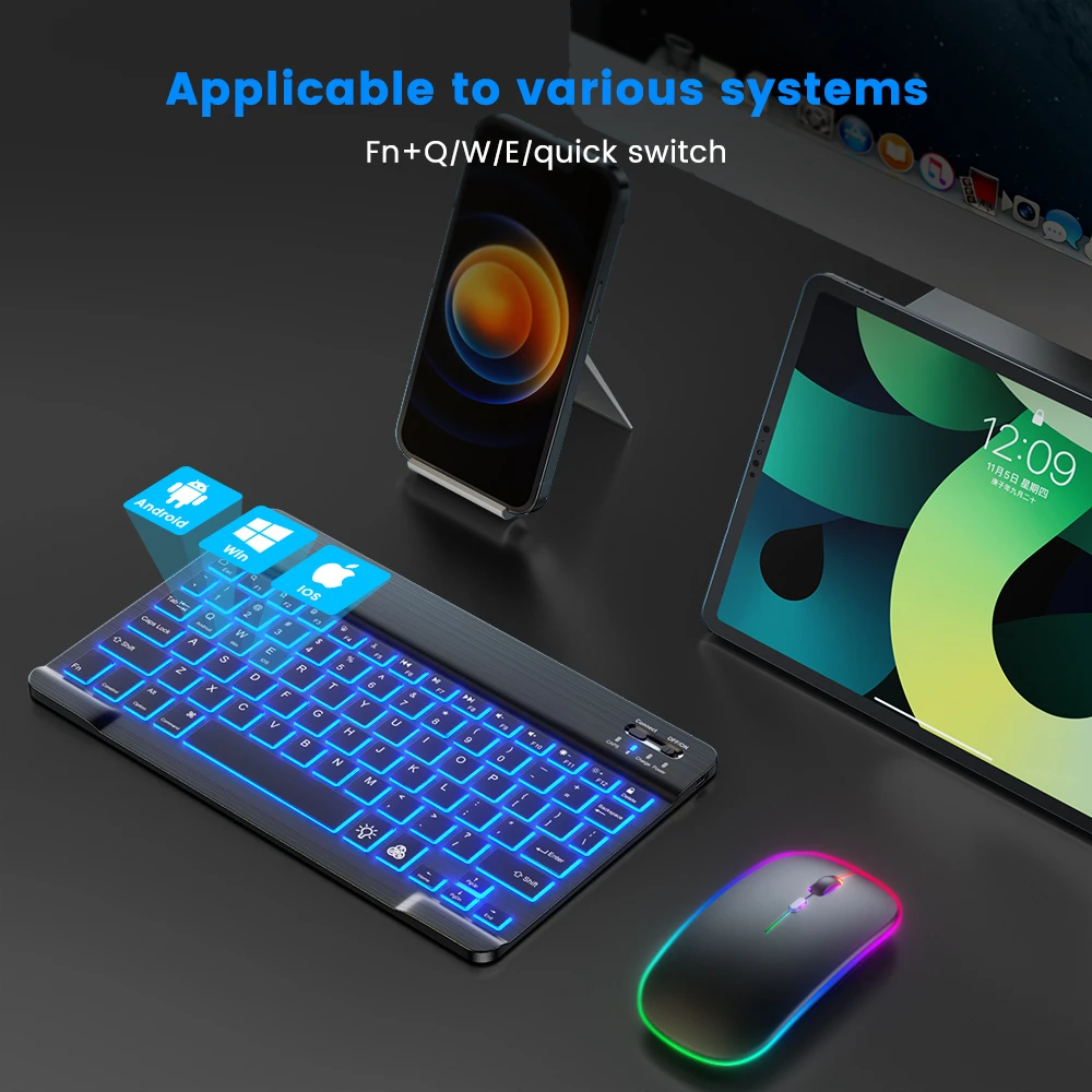 READ YYEAH RGB Backlit Bluetoo - Gaming Keyboard Mouse Combo reseña y precio