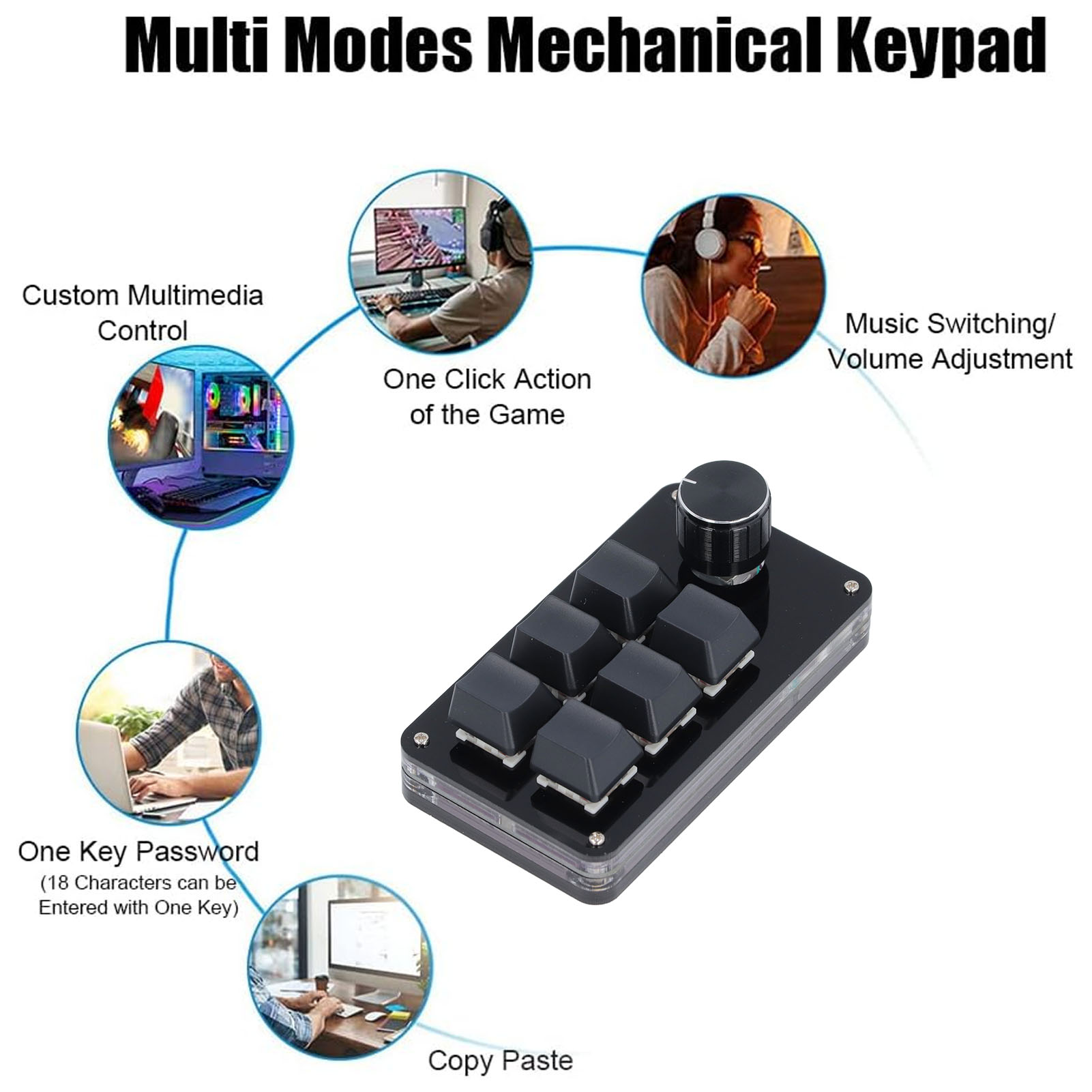 Mini Macro Mechanical Gaming K - Gaming Keyboard 1 Hand reseña y precio
